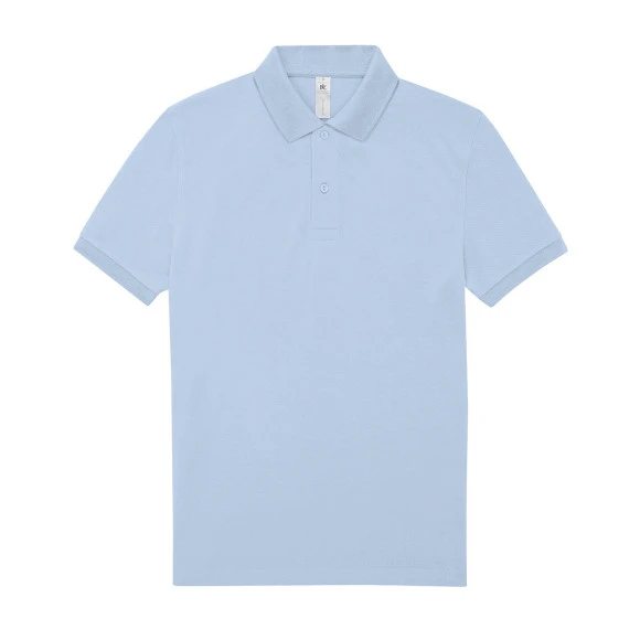 Herren Poloshirt (blush-blue) – (selbst gestalten)