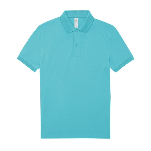 Herren Poloshirt (meta-turquoise) – (selbst gestalten)