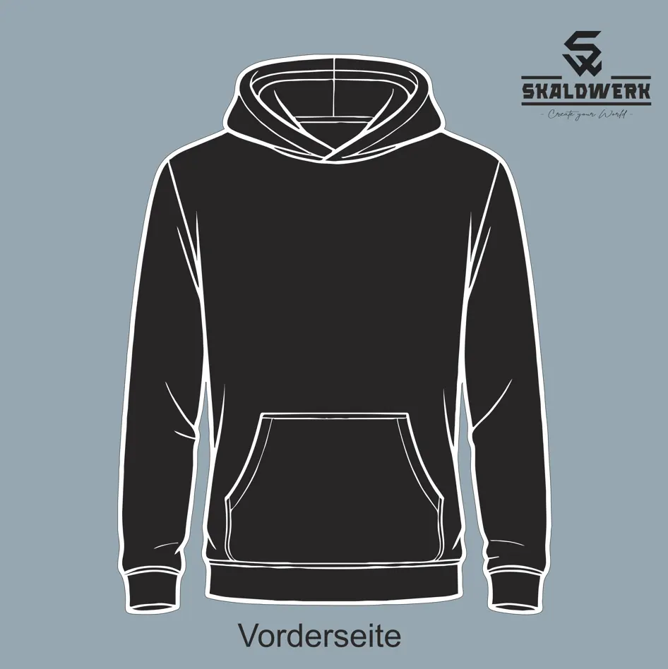 Kids Hoodie (schwarz) – (selbst gestalten)