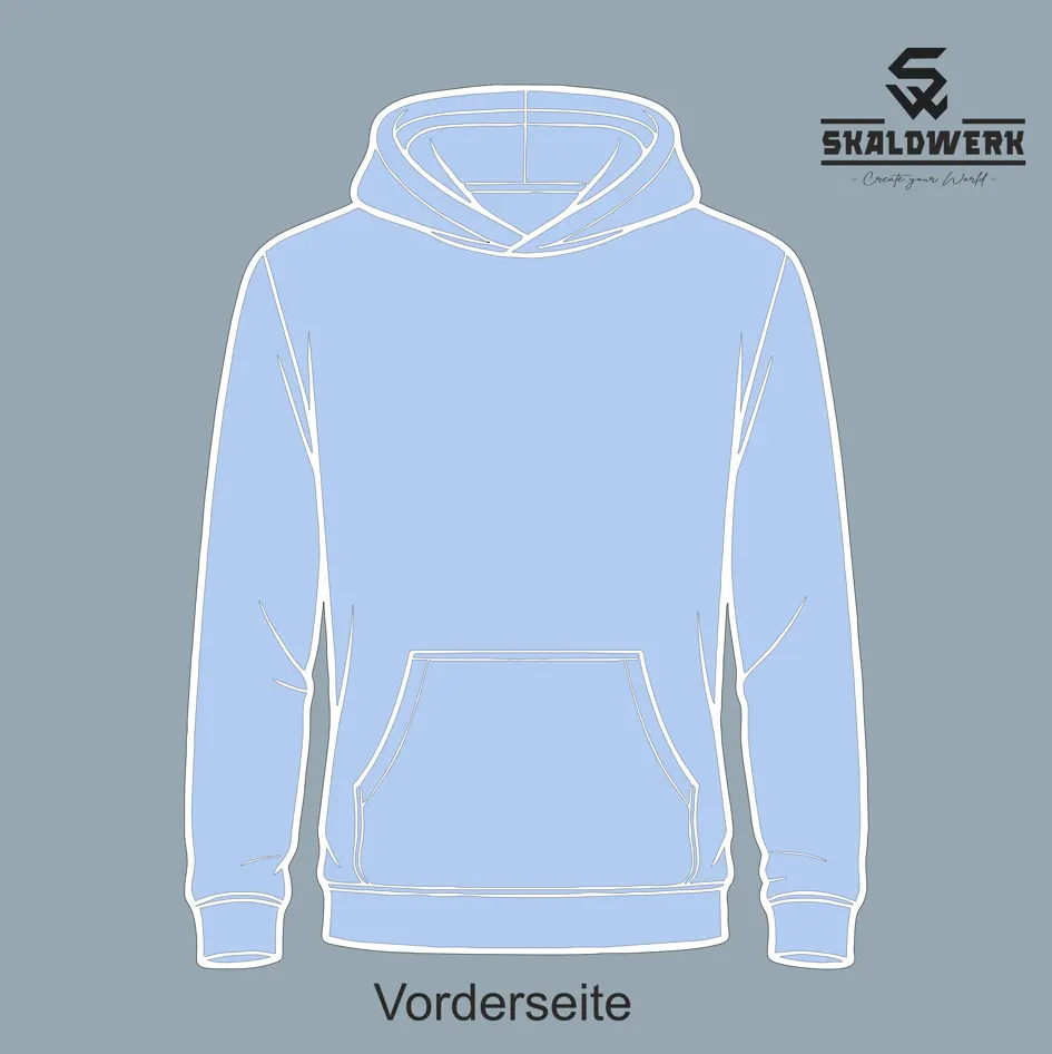 Kids Hoodie (hellblau) – (selbst gestalten)