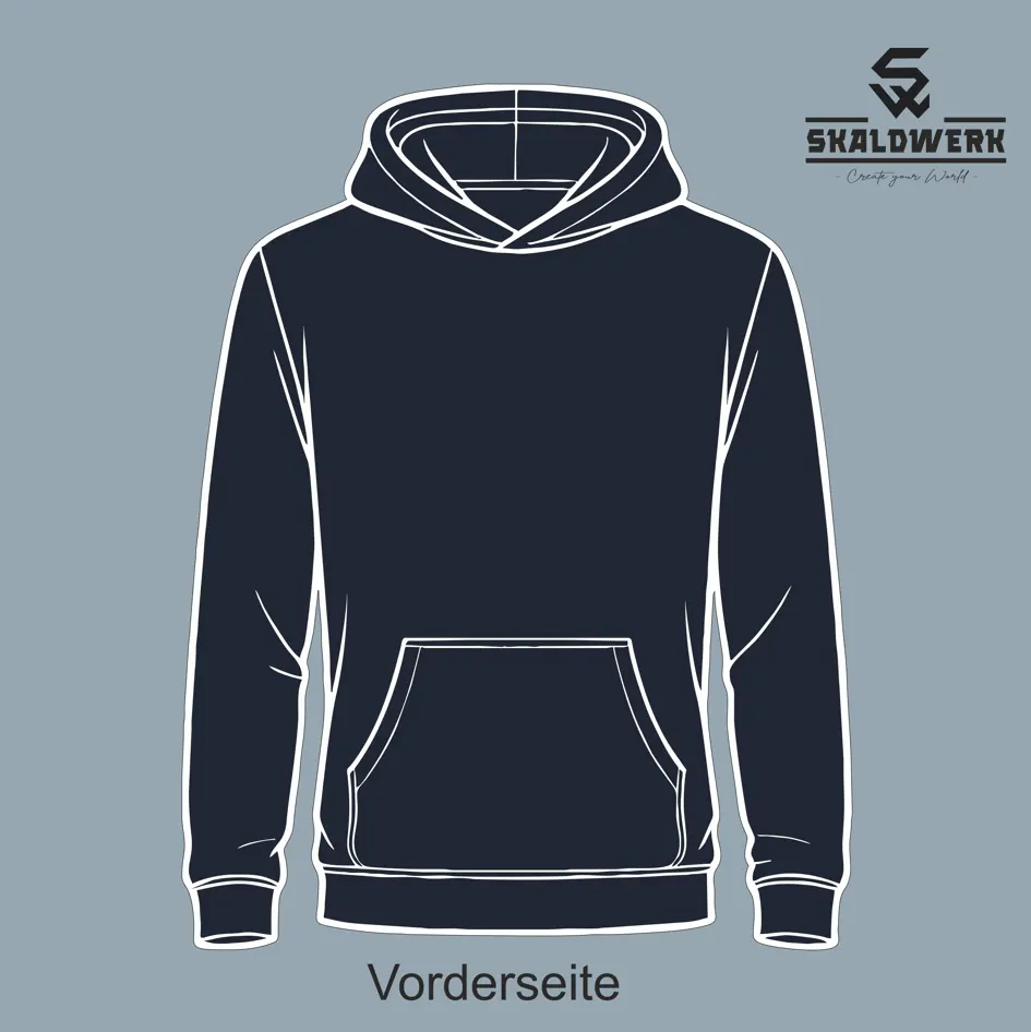Kids Hoodie (dunkelblau) – (selbst gestalten)