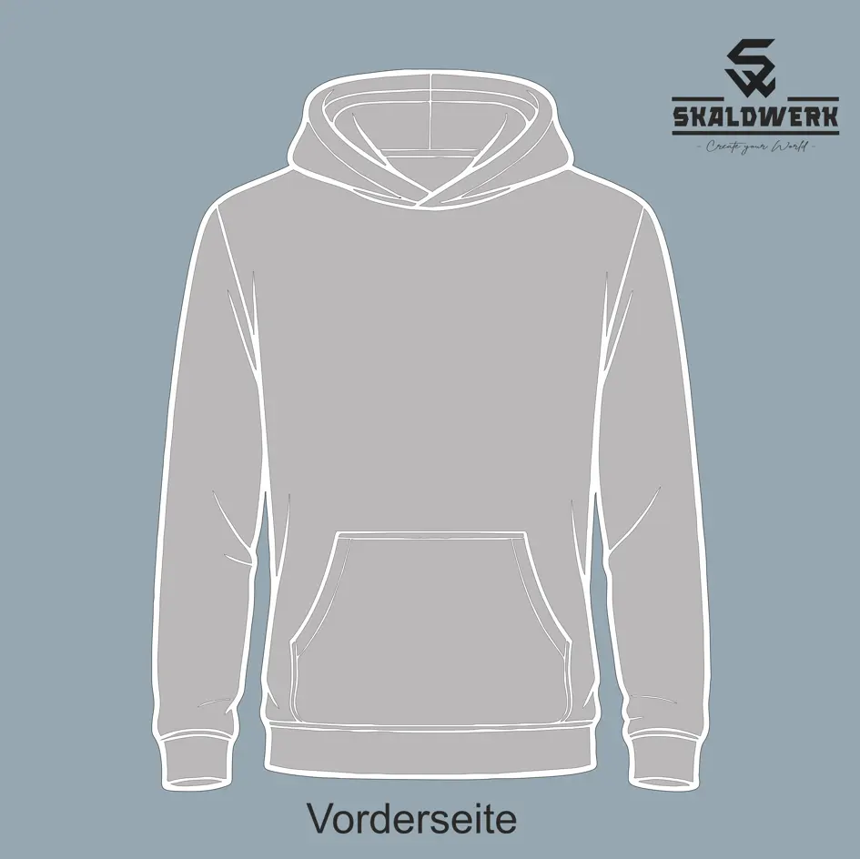 Kids Hoodie (grau) – (selbst gestalten)