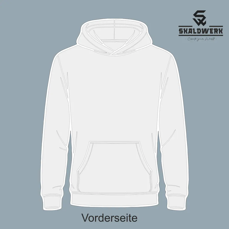 Kids Hoodie (weiss) – (selbst gestalten)