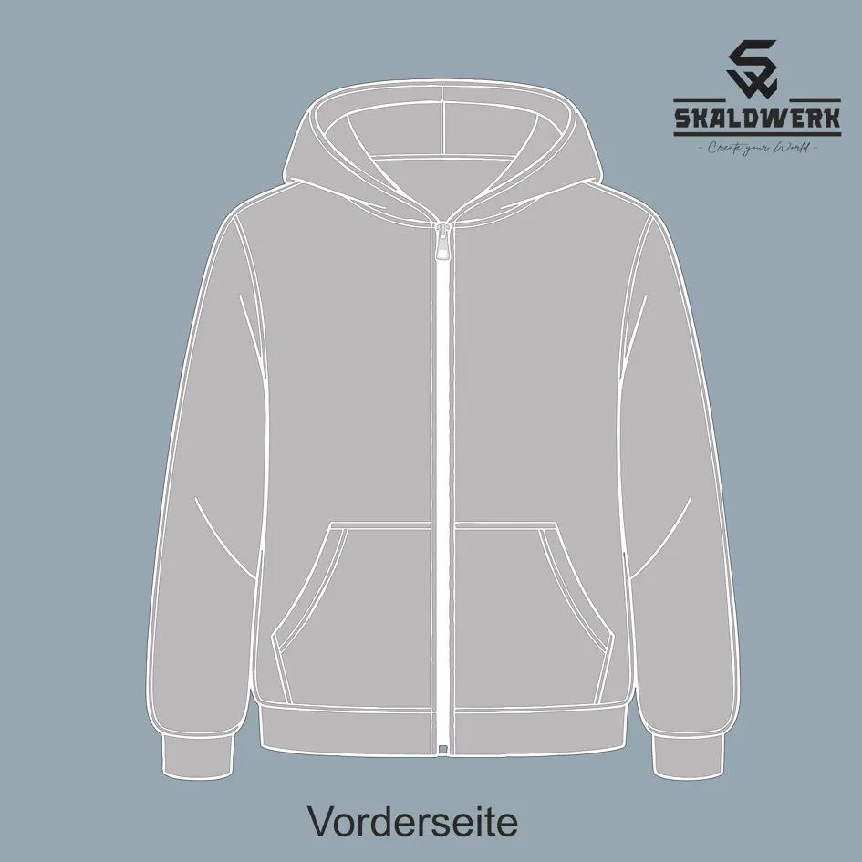 Kids Sweatjacke (grau) – (selbst gestalten)