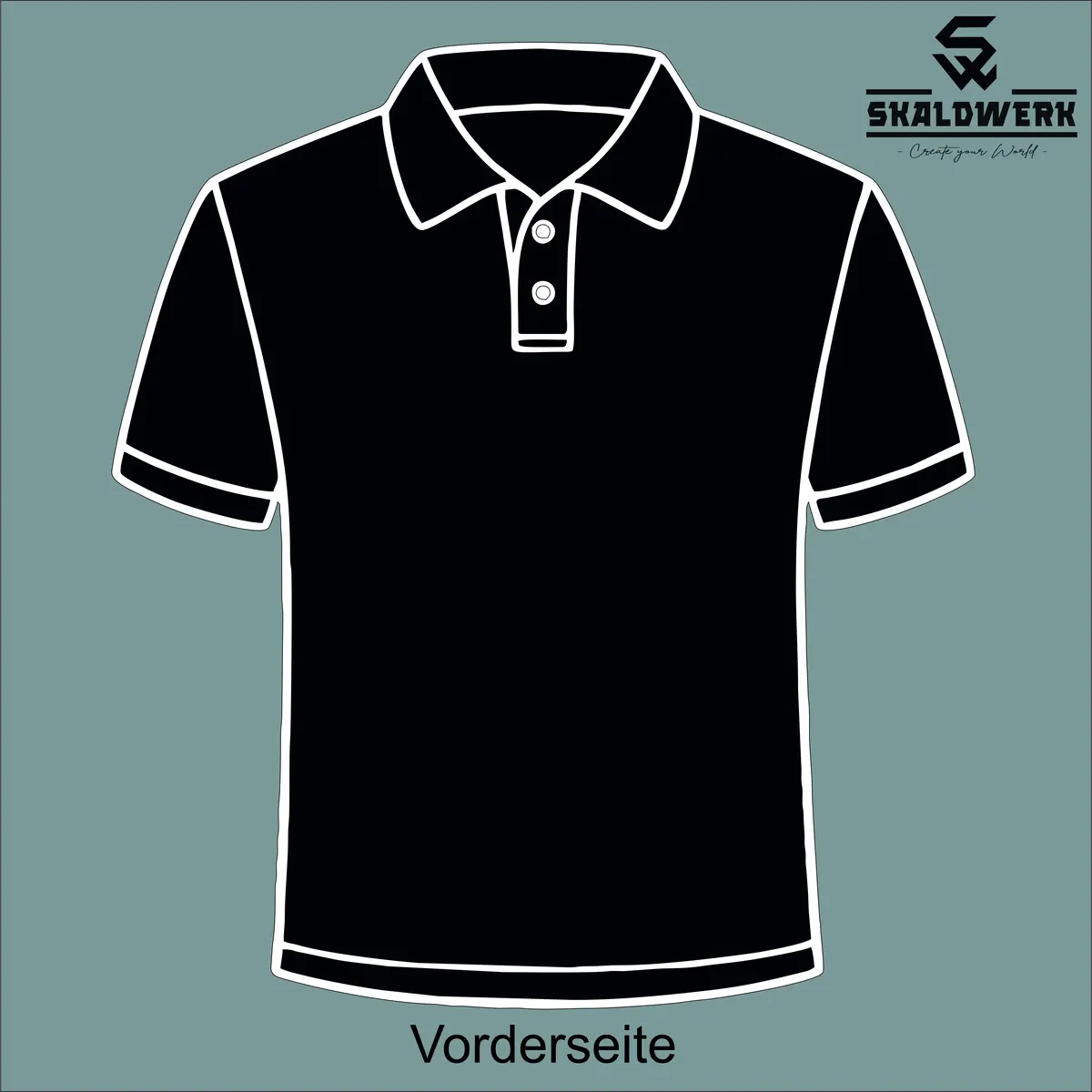 Poloshirt Kids (black) – (selbst gestalten)