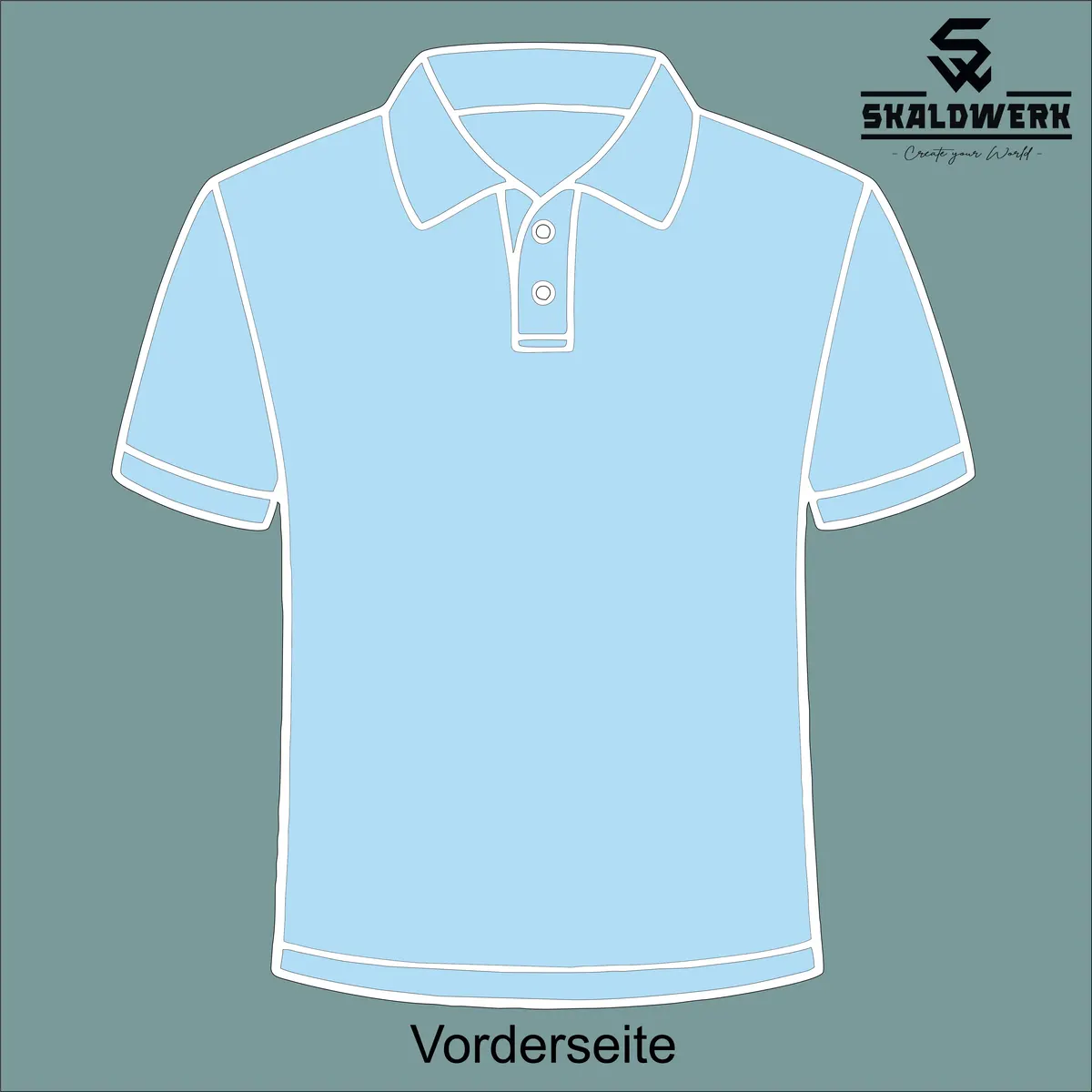 Poloshirt Kids (blush-blue) – (selbst gestalten)
