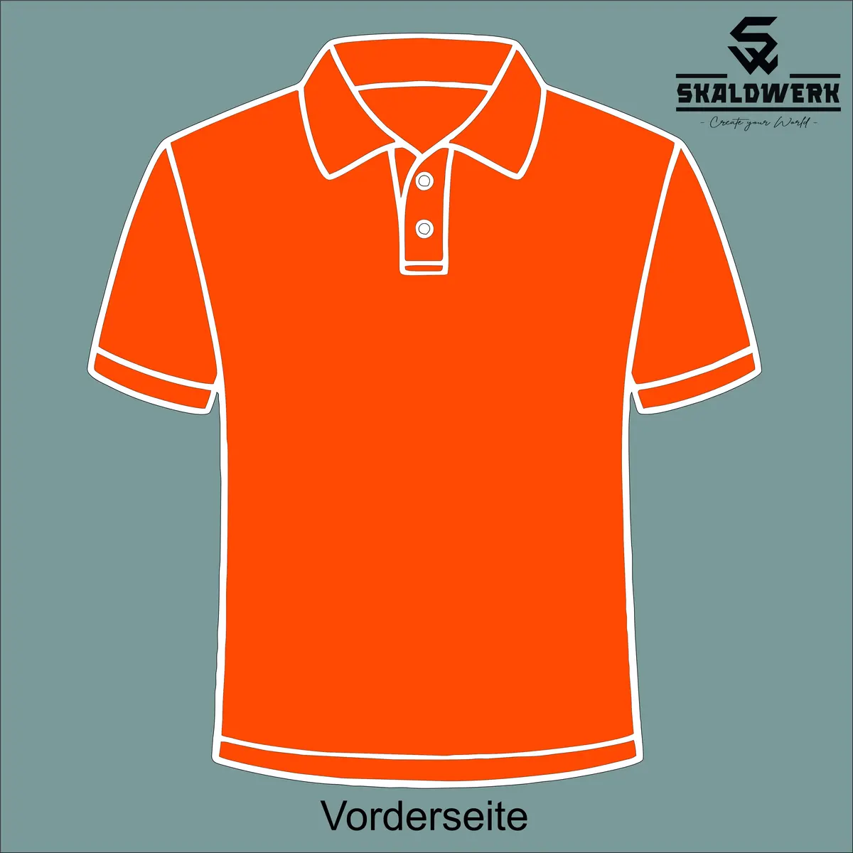 Poloshirt Kids (pure-orange) – (selbst gestalten)