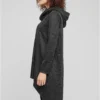 skwm-tb-1855CL5_Mw4-00432 Damen Kleid Turtle-Neck Hoodie Kleid Kapuze