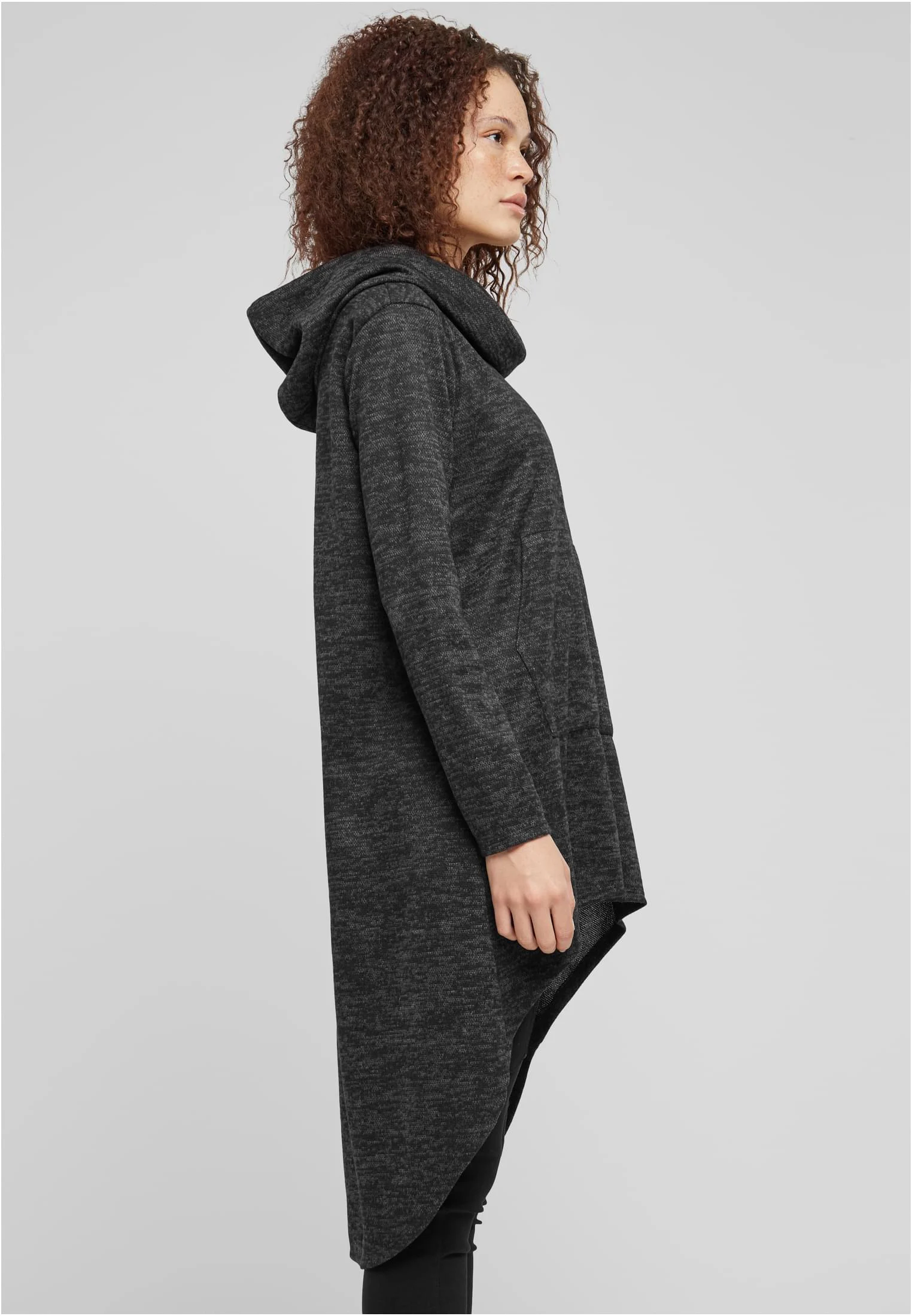 skwm-tb-1855CL5_Mw5-00432 Damen Kleid Turtle-Neck Hoodie Kleid Kapuze