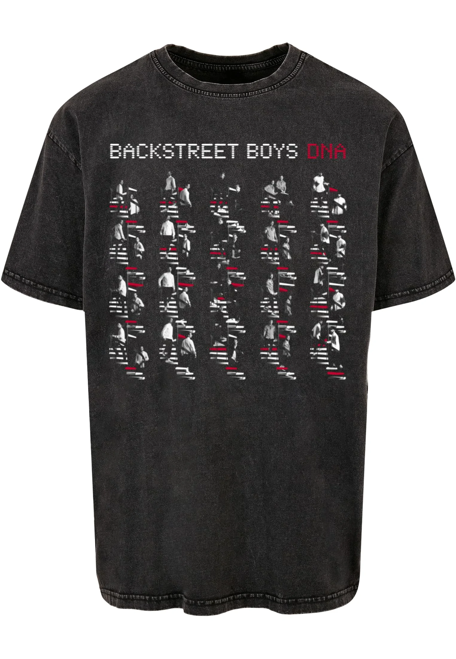 Backstreet Boys - DNA Album Red Acid Washed Heavy Oversize Tee