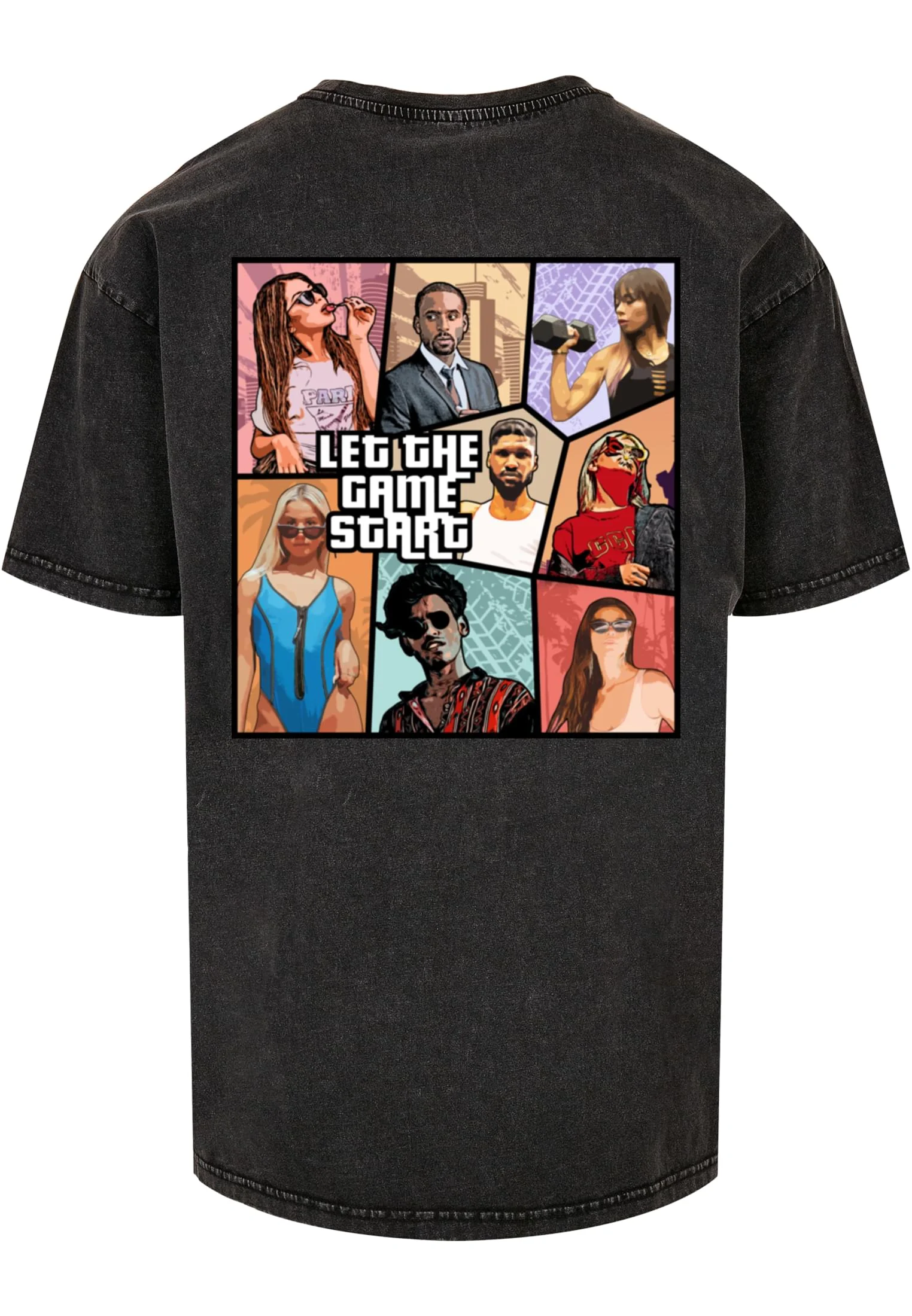 Grand Collage Acid Washed Heavy Oversized Tee