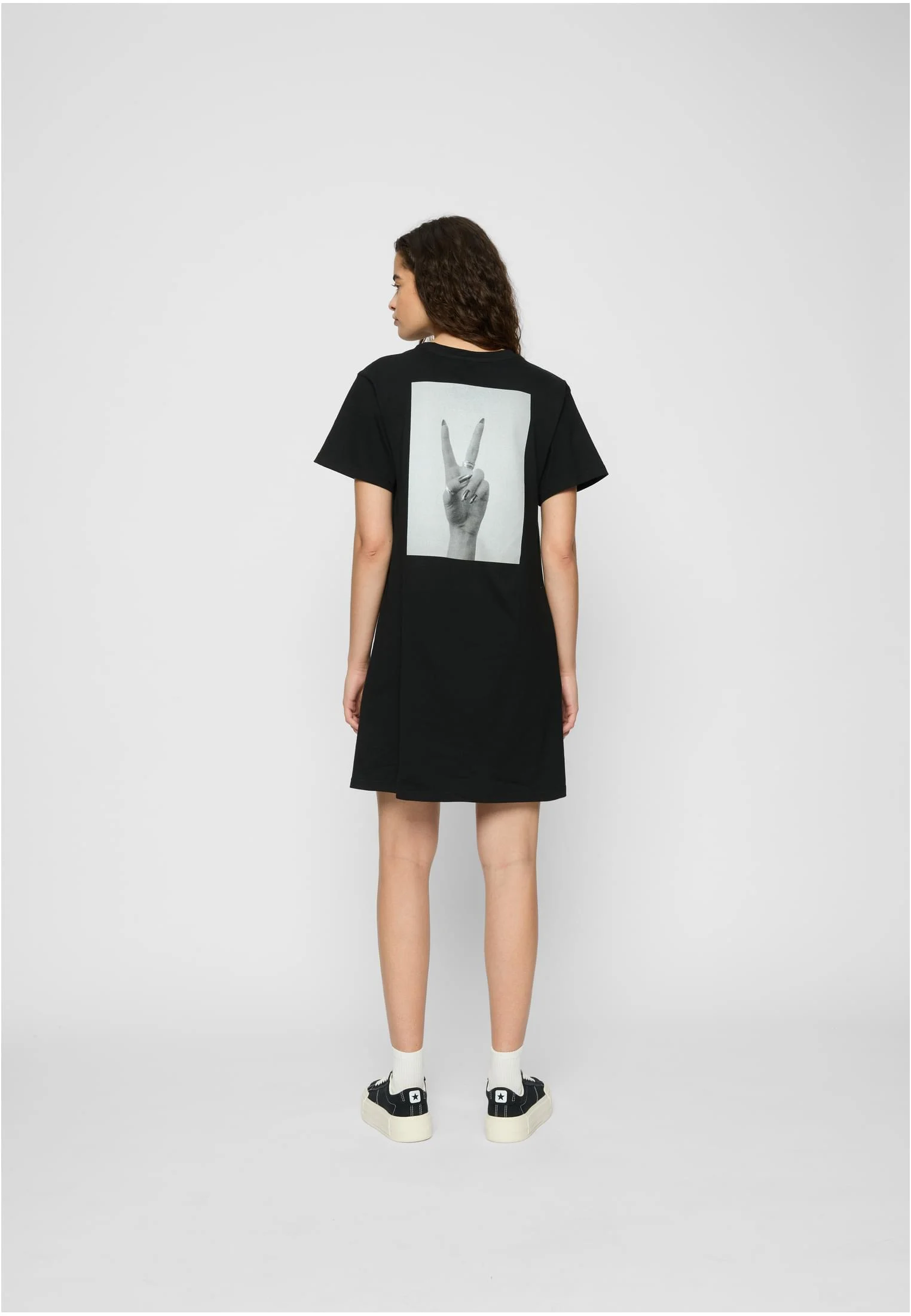 Girls Peace Hand Ladies Tee Dress