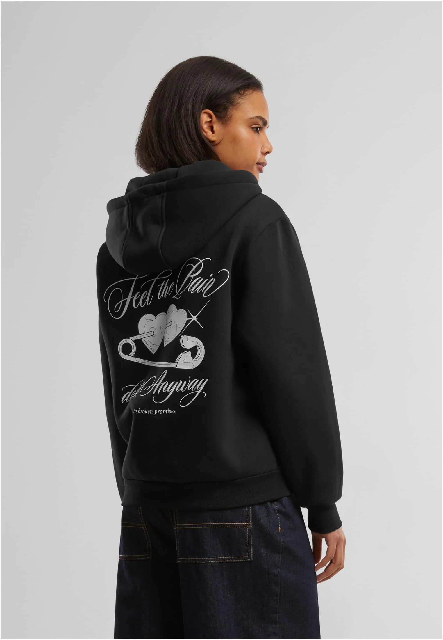 Feel The Pain Ladies Fluffy Zip Hoody