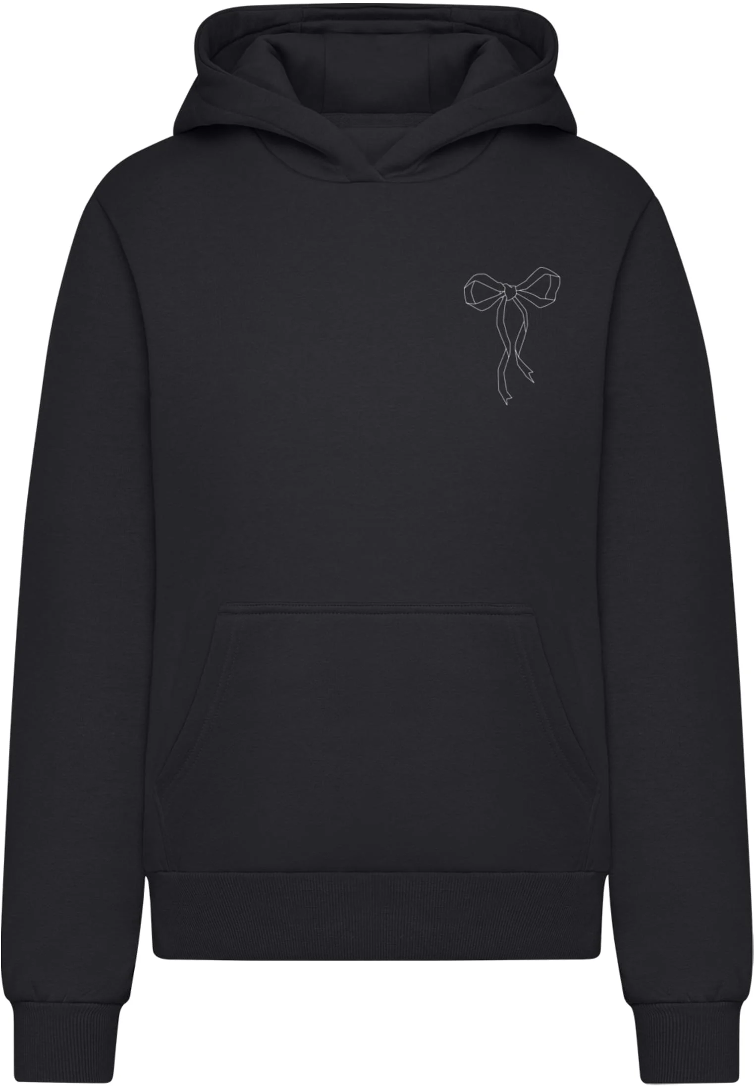 Bow Oneliner Ladies Fluffy Hoody
