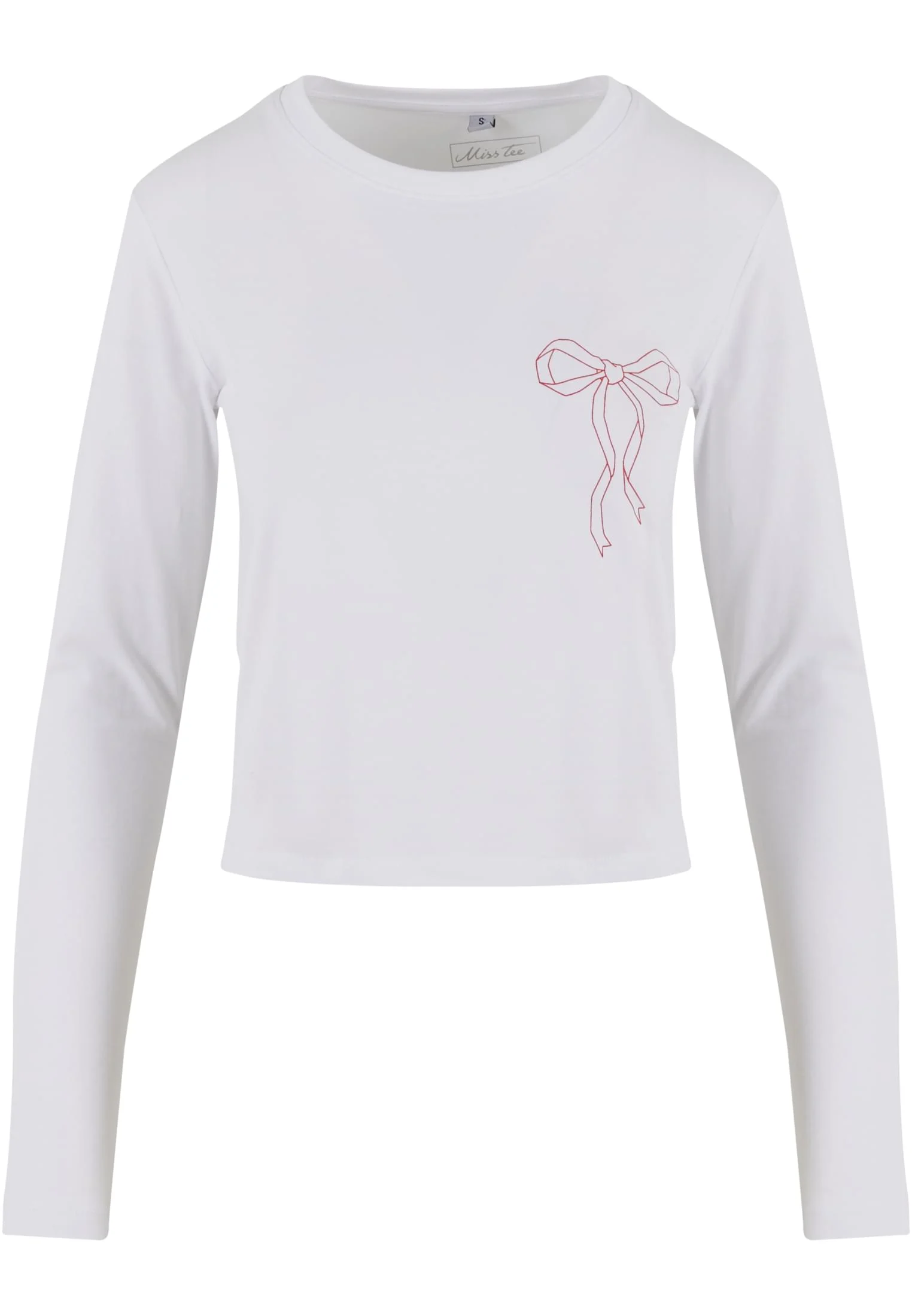 skwm-tb-MST247_P1-00220 Bow Oneliner Ladies Short Longsleeve