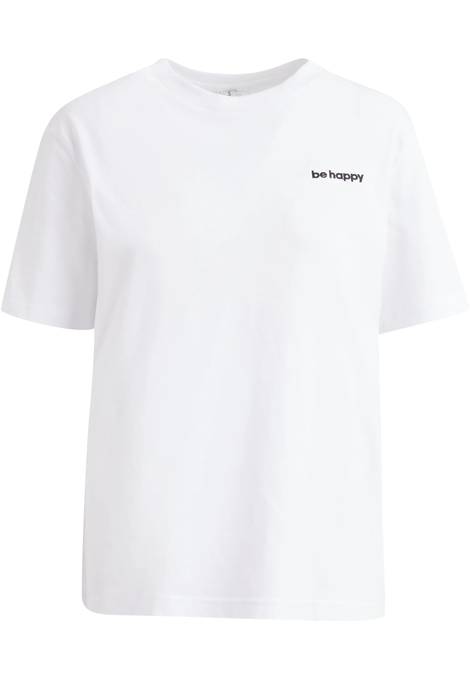skwm-tb-MST341_P1-00220 Be Happy Wording EMB Tee