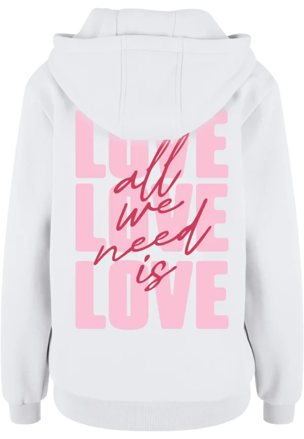 All We Need Is Love Ladies Fluffy Hoody