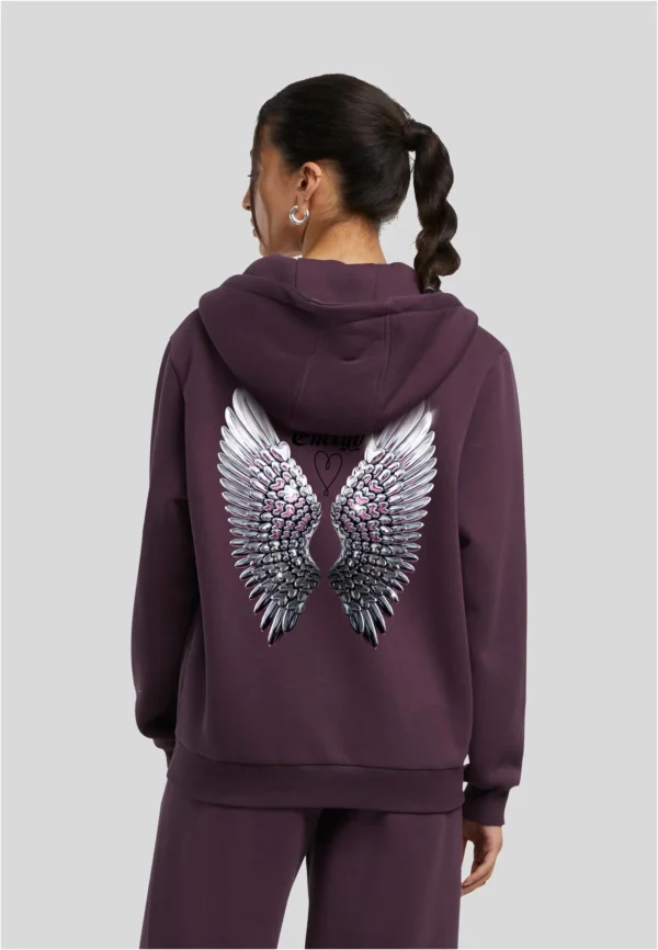 skwm-tb-MST430_Mw2-18329 Angel Energy Wings Ladies Fluffy Zip Hoody