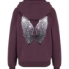skwm-tb-MST430_P2-18329 Angel Energy Wings Ladies Fluffy Zip Hoody