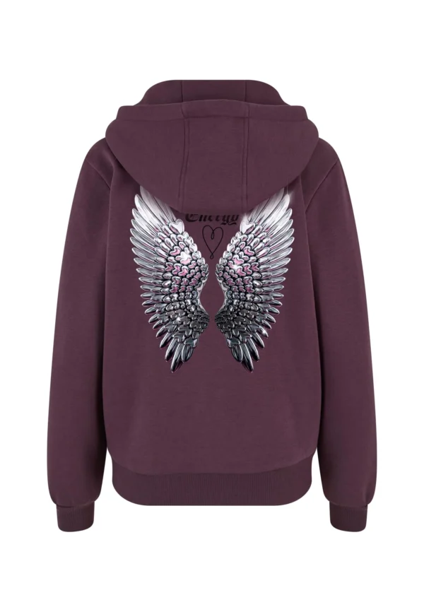 skwm-tb-MST430_P2-18329 Angel Energy Wings Ladies Fluffy Zip Hoody