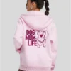skwm-tb-MST432_Mw2-12155 Dog Mum Life Ladies Fluffy Zip Hoody