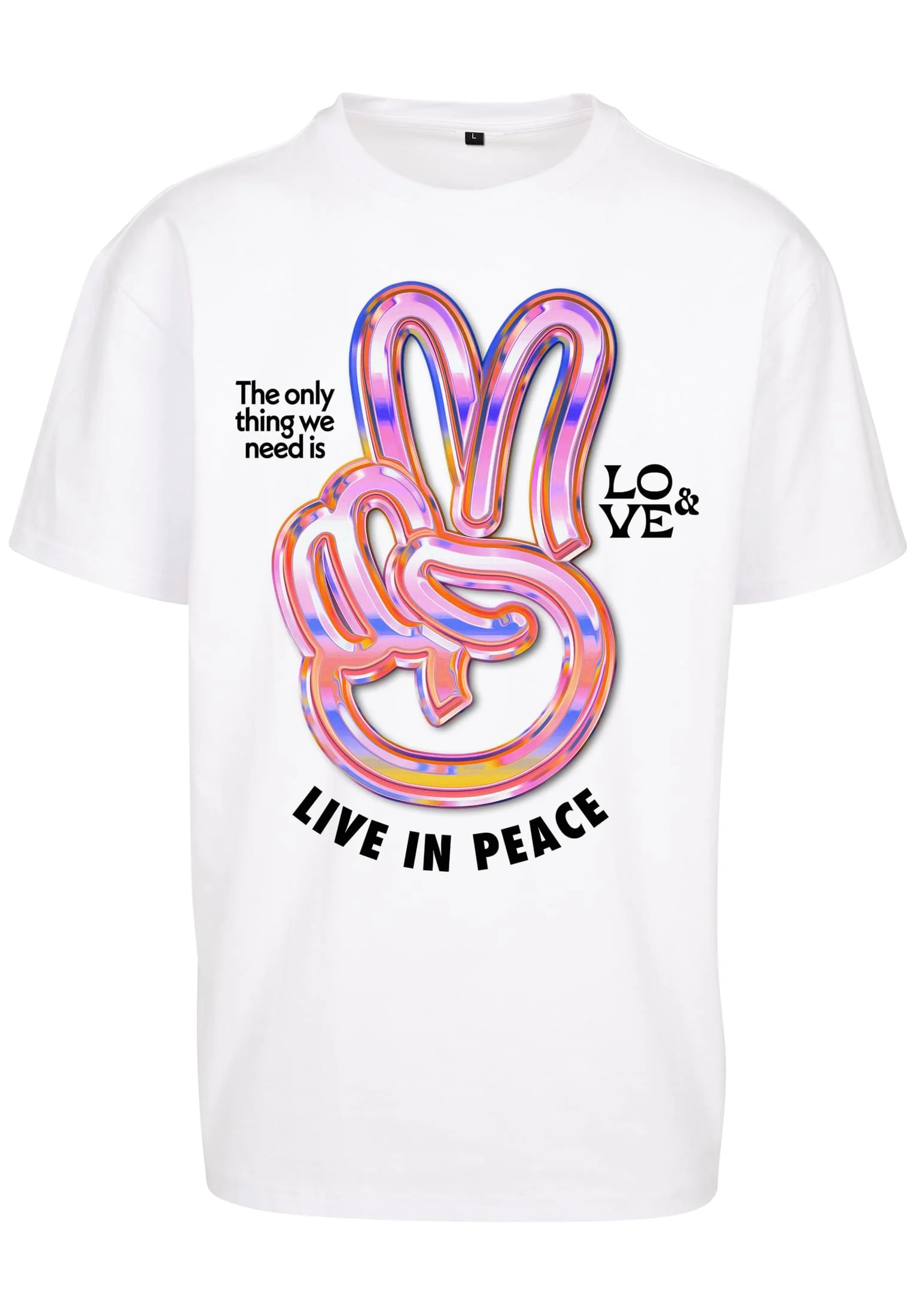 skwm-tb-MT2418_P1-00220 Live in Peace Oversize Tee