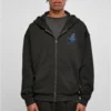 Grid Head Butterfly Oversize Zip Hoody