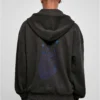Grid Head Butterfly Oversize Zip Hoody