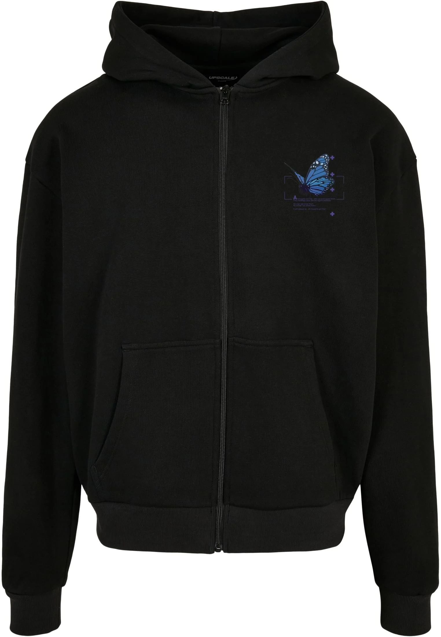 Grid Head Butterfly Oversize Zip Hoody
