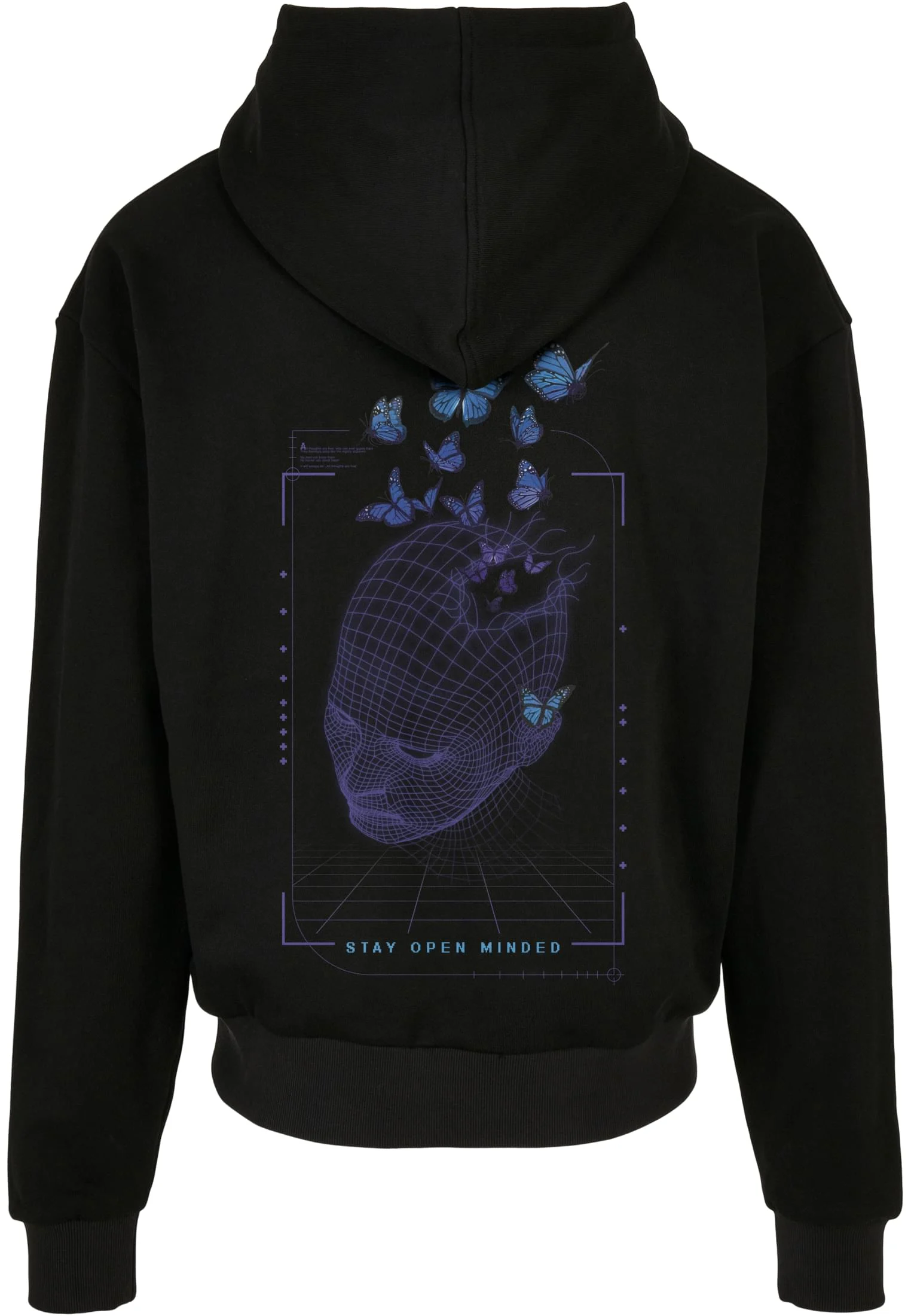 Grid Head Butterfly Oversize Zip Hoody