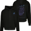 Grid Head Butterfly Oversize Zip Hoody