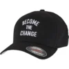 Become The Change Wording Wooly Combed Cap