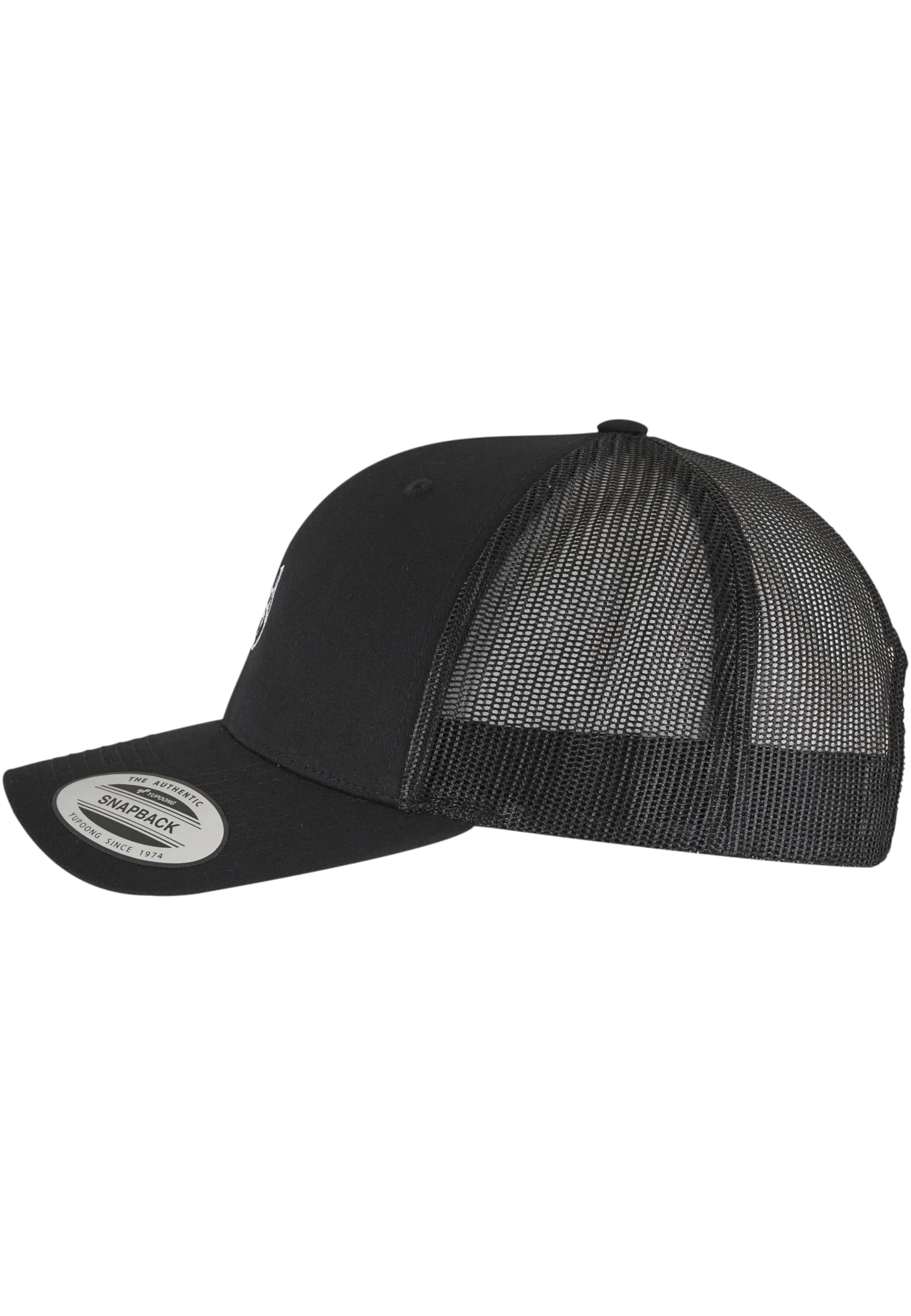 skwm-tb-MT3941_P4-00007 Crossed Fingers Handsign Retro Trucker Cap
