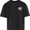 skwm-tb-MT4021_P1-00007 Bold Flowers Cropped Oversize Tee