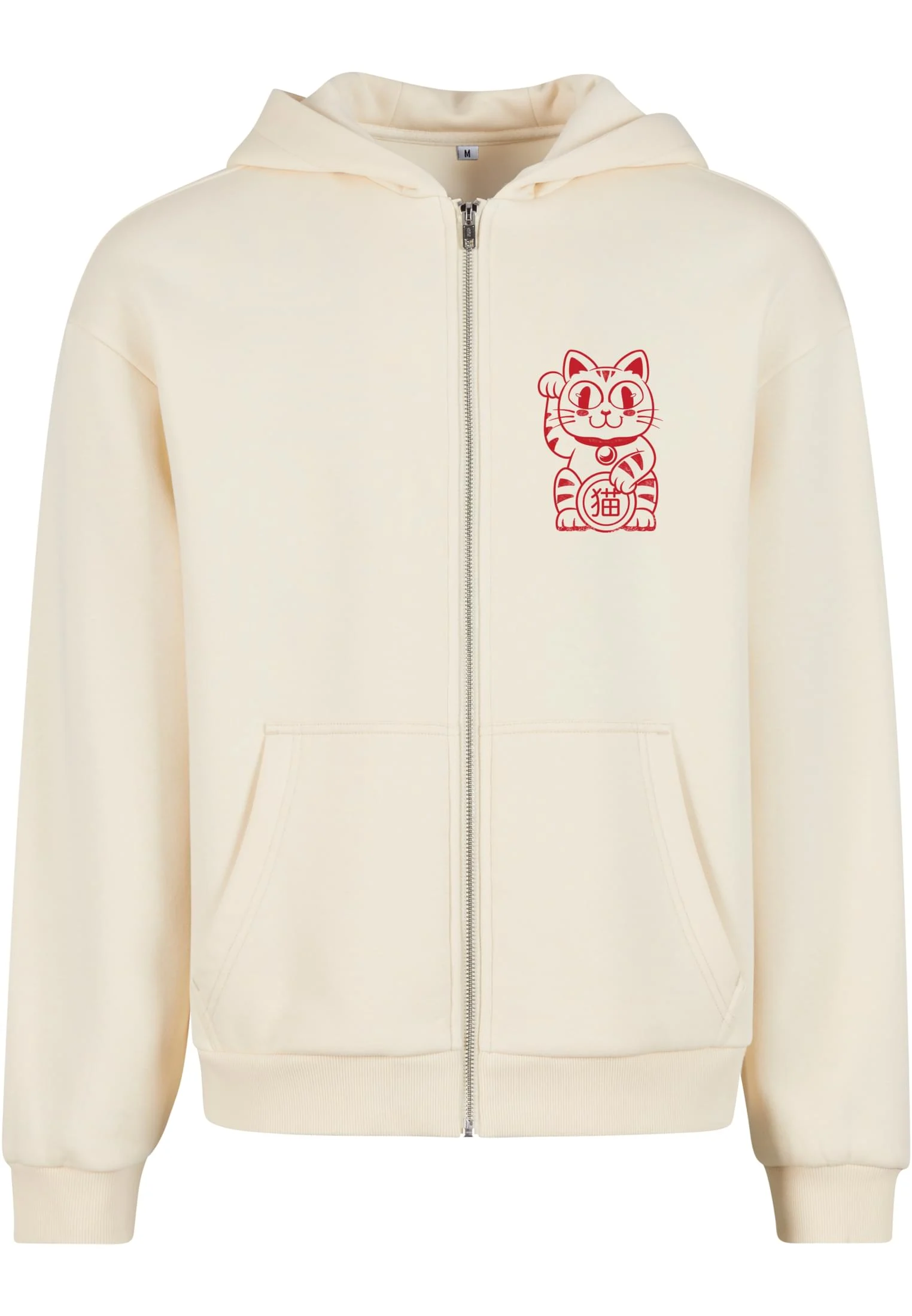 Good Luck Cat Fluffy Zip Hoody