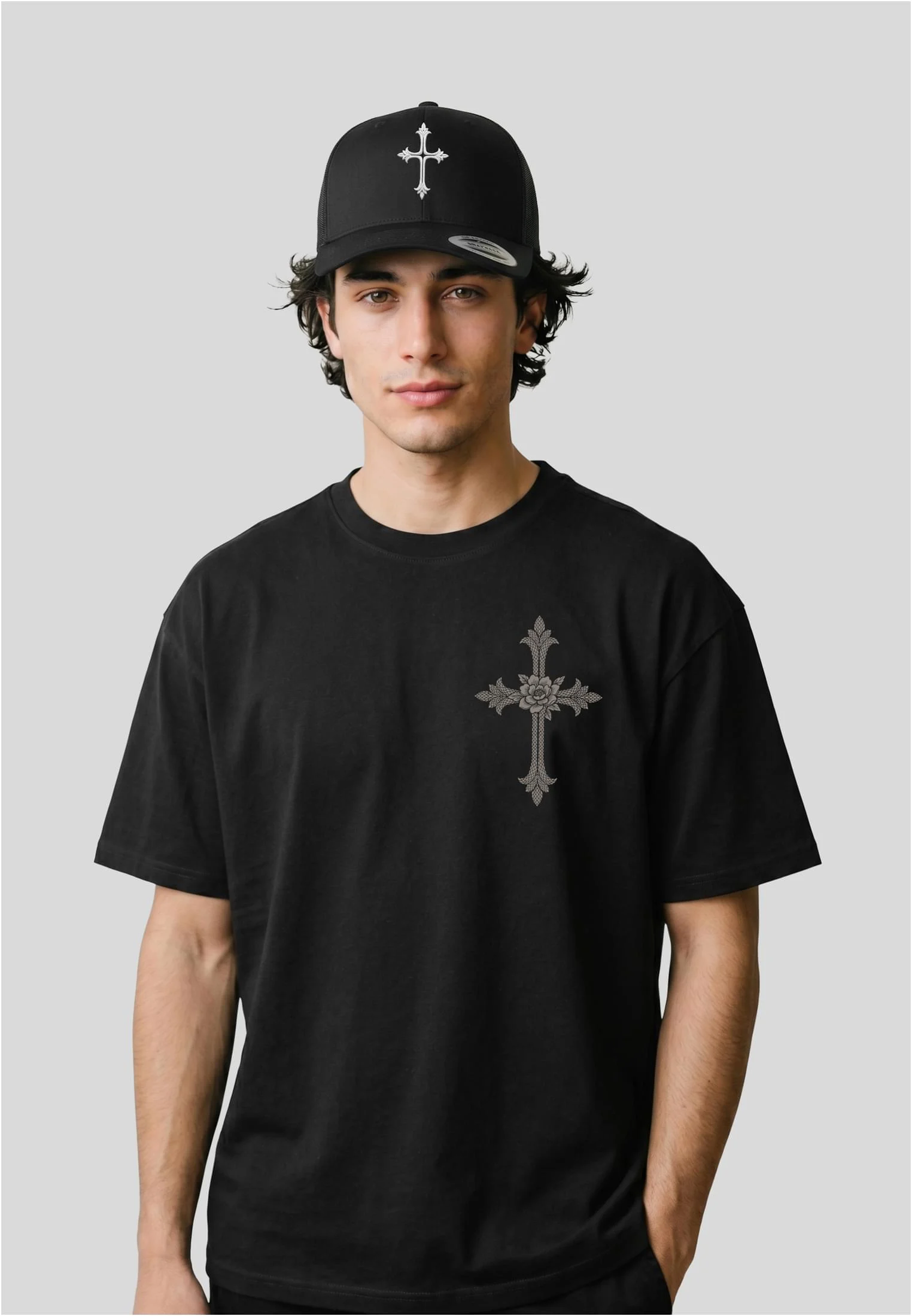 Goth Cross Trucker Cap