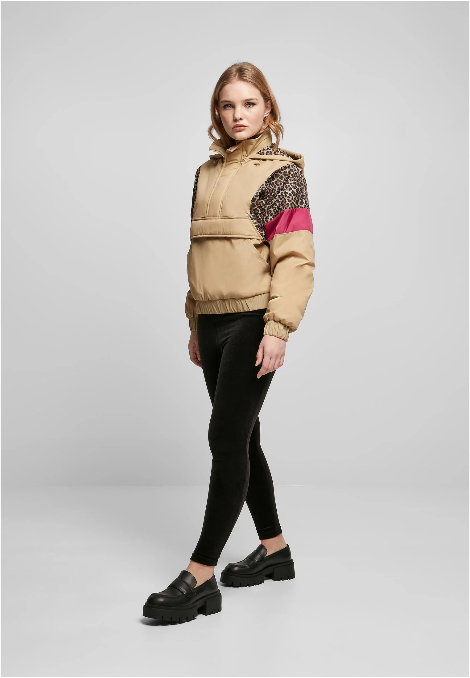 Ladies AOP Mixed Pull Over Jacket