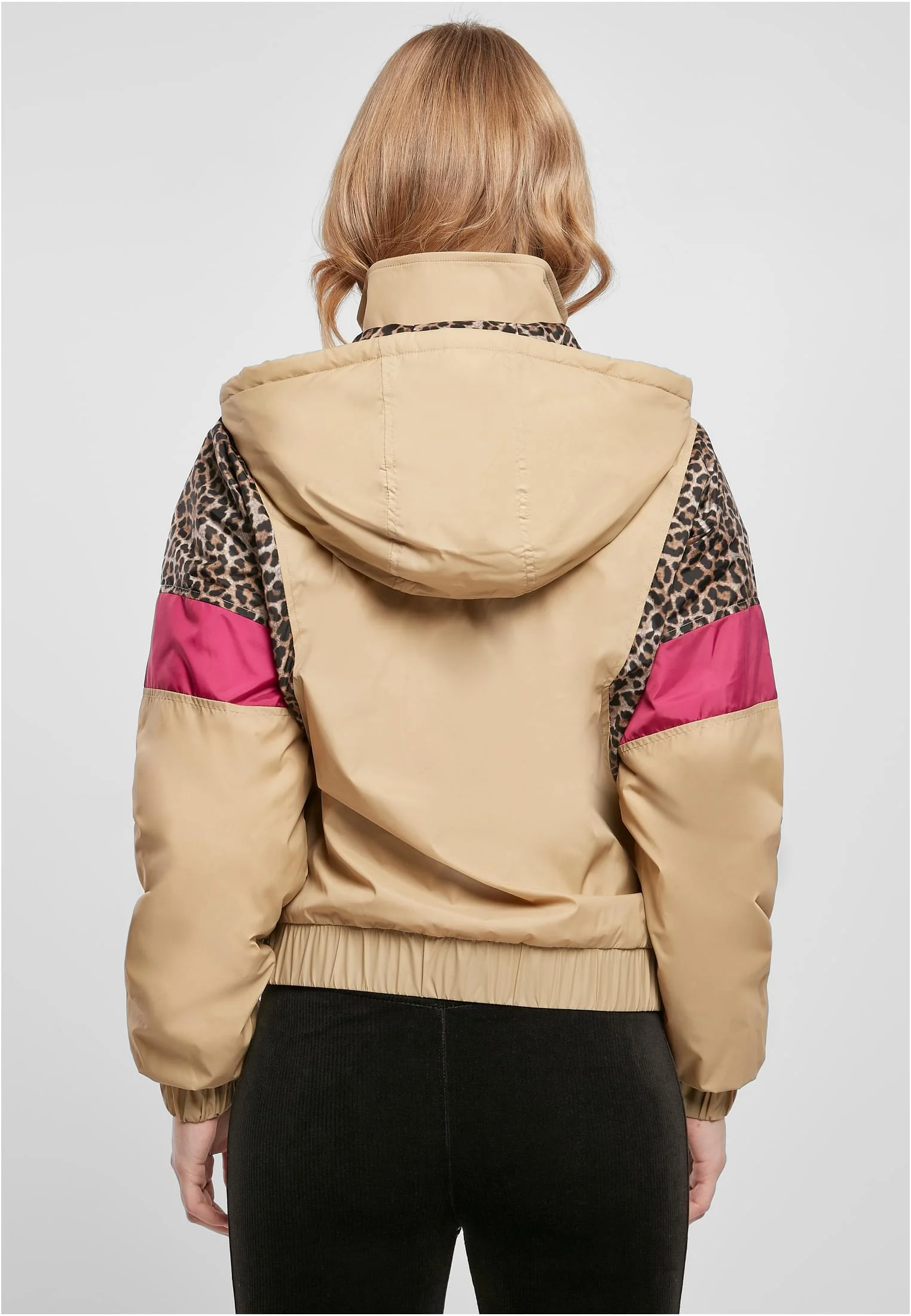 Ladies AOP Mixed Pull Over Jacket