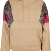 Ladies AOP Mixed Pull Over Jacket