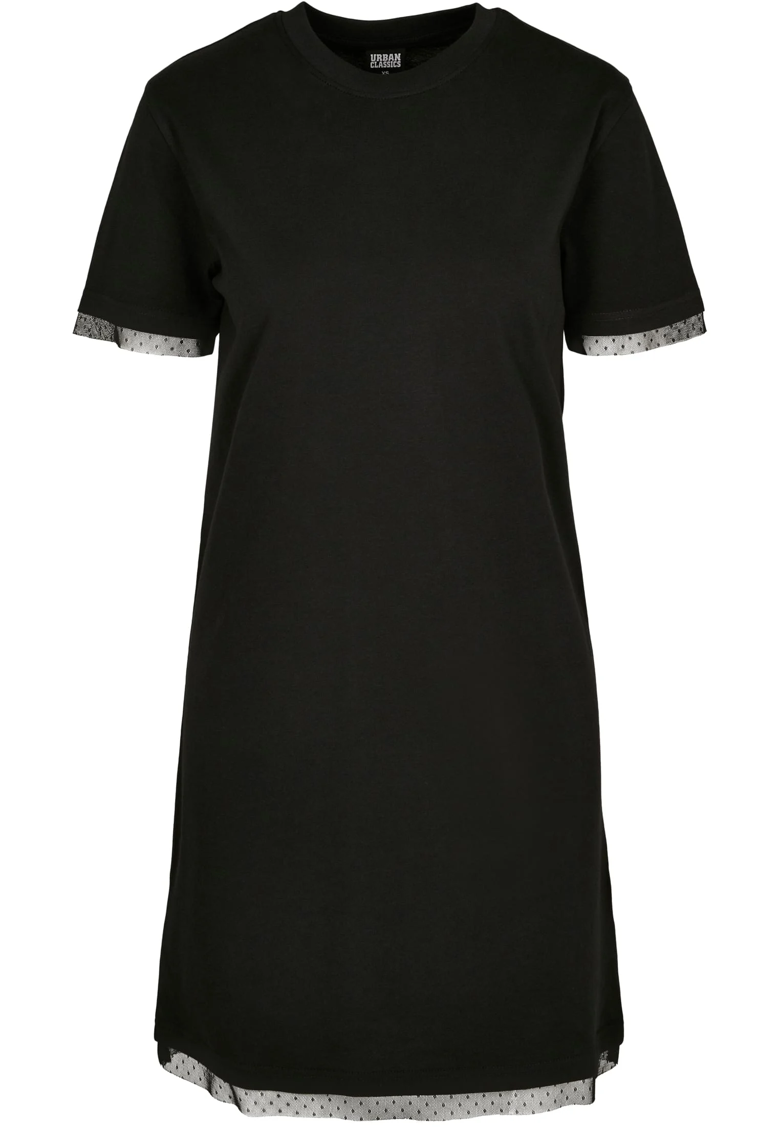 Ladies Boxy Lace Hem Tee Dress