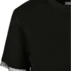 Ladies Boxy Lace Hem Tee Dress