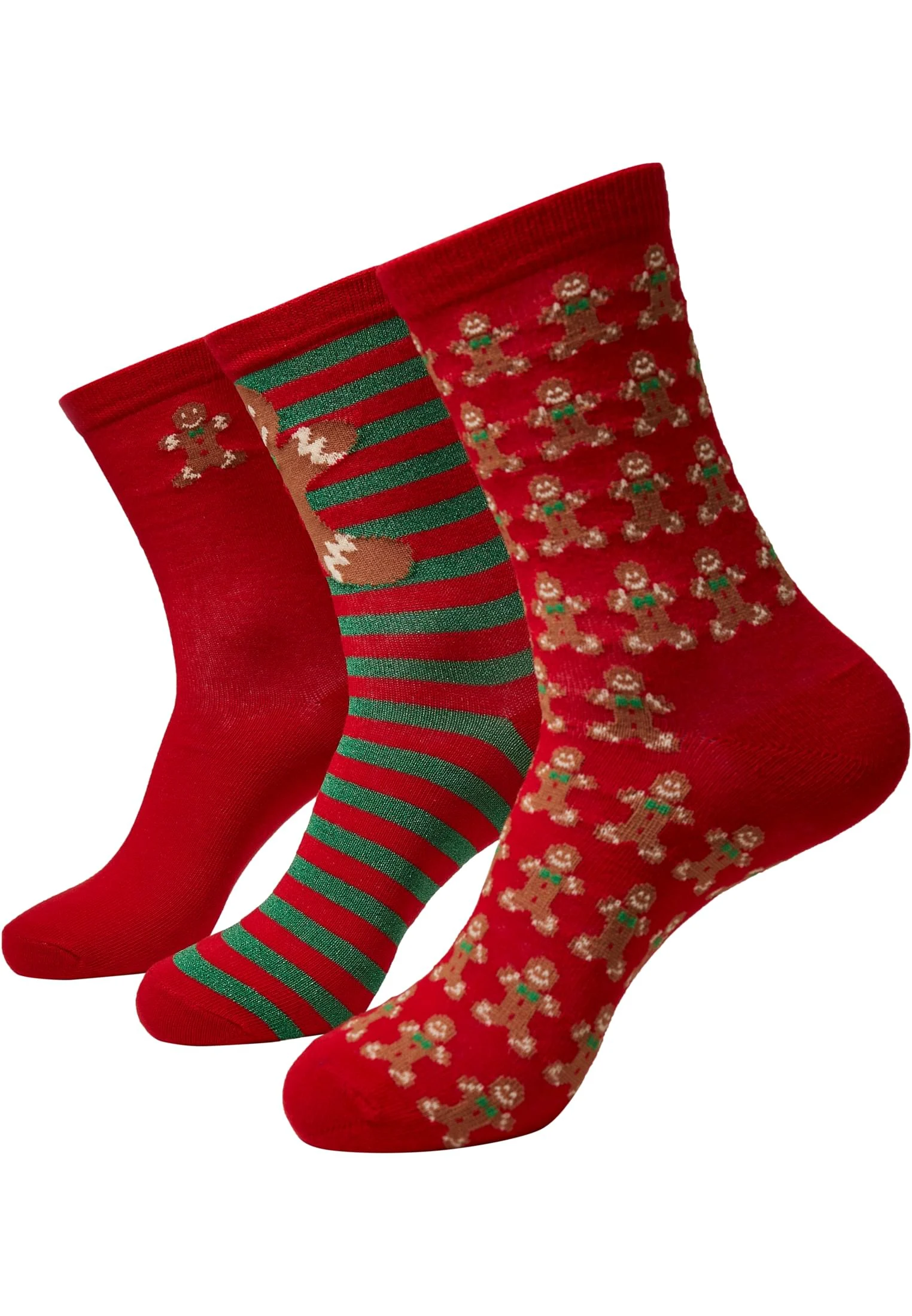 Christmas Gingerbread Lurex Socks 3-Pack