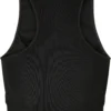 Ladies Cropped Shiny Rib Top