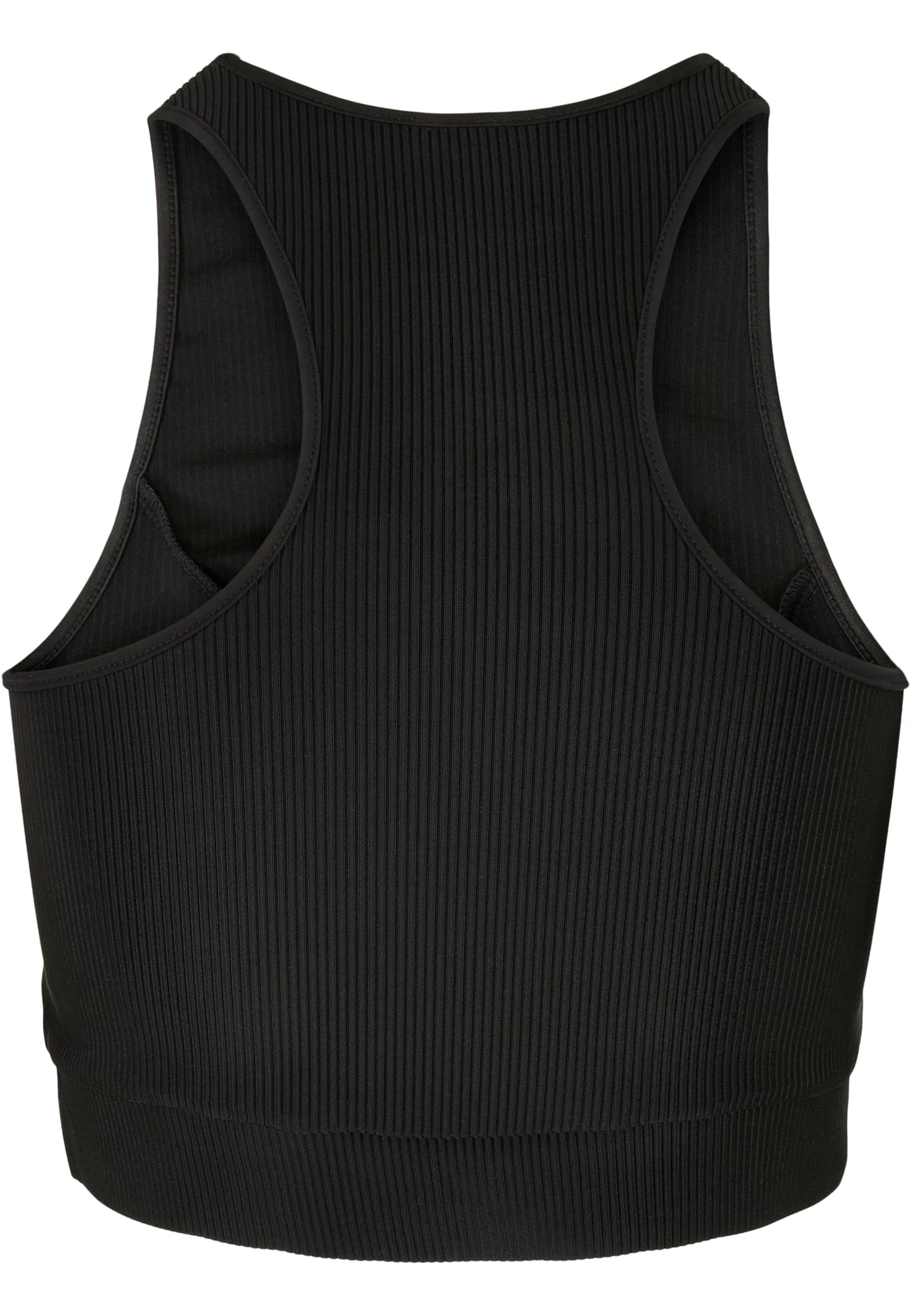 Ladies Cropped Shiny Rib Top