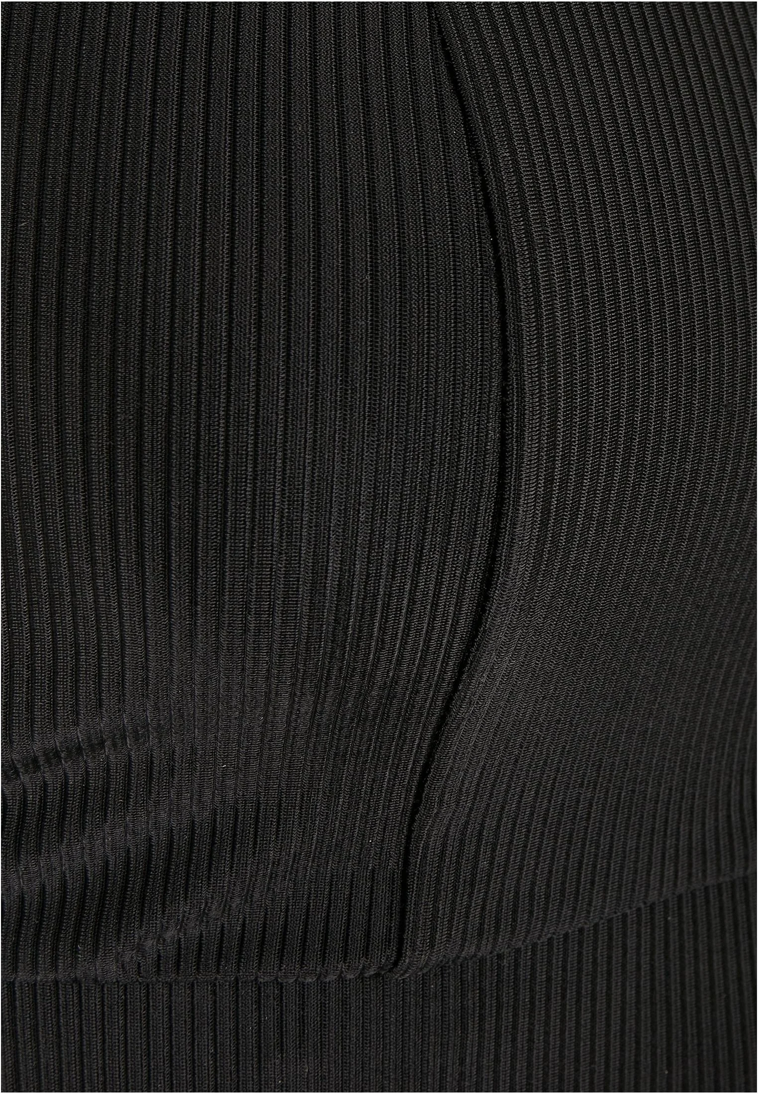 Ladies Cropped Shiny Rib Top