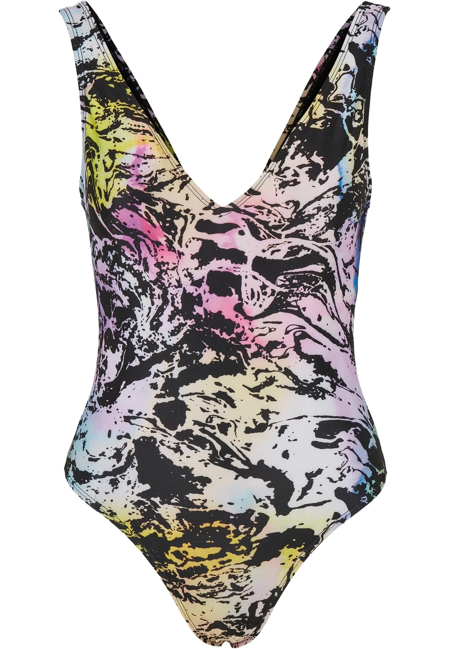Ladies Essentials Pattern High Leg Swimsuit