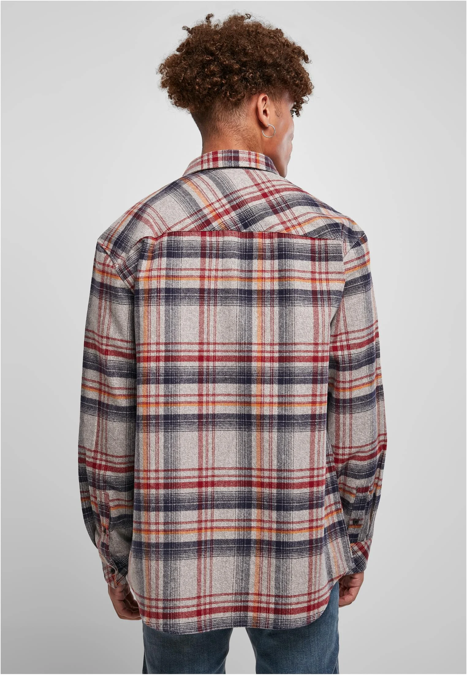 skwm-tb-TB4696_Mw2-00661 Heavy Curved Oversized Checked Shirt
