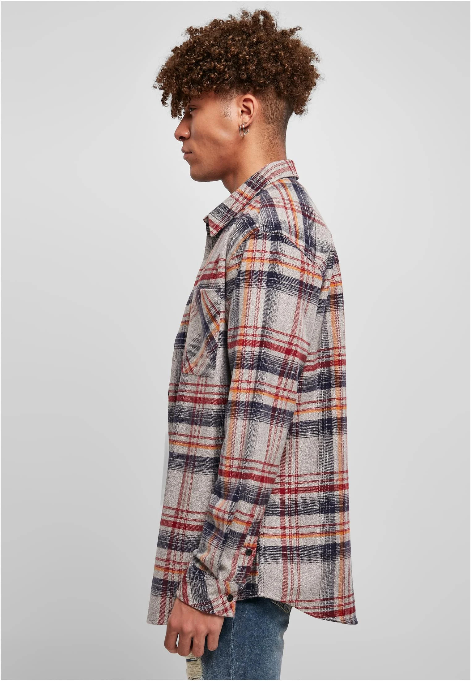 skwm-tb-TB4696_Mw4-00661 Heavy Curved Oversized Checked Shirt