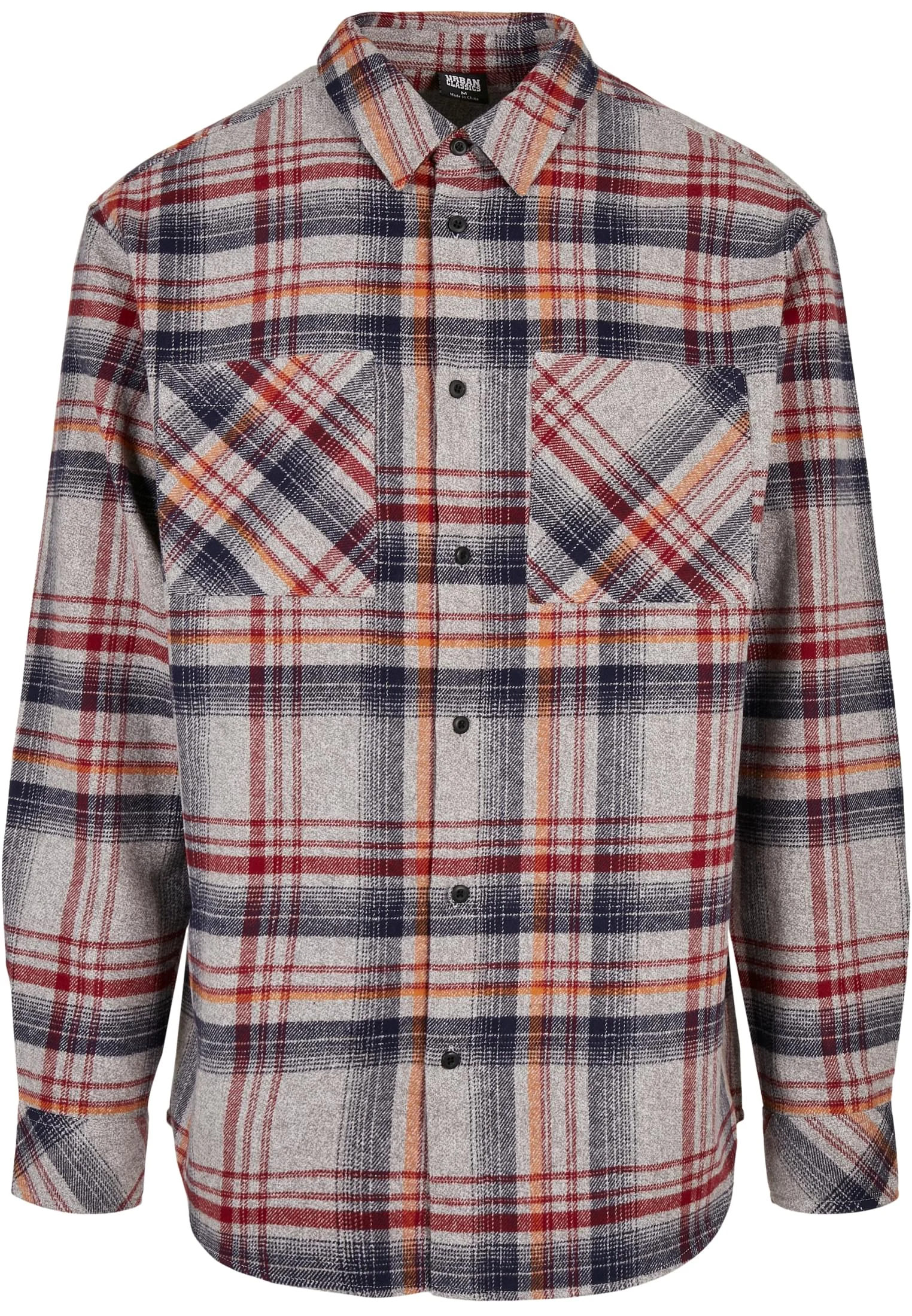 skwm-tb-TB4696_P1-00661 Heavy Curved Oversized Checked Shirt