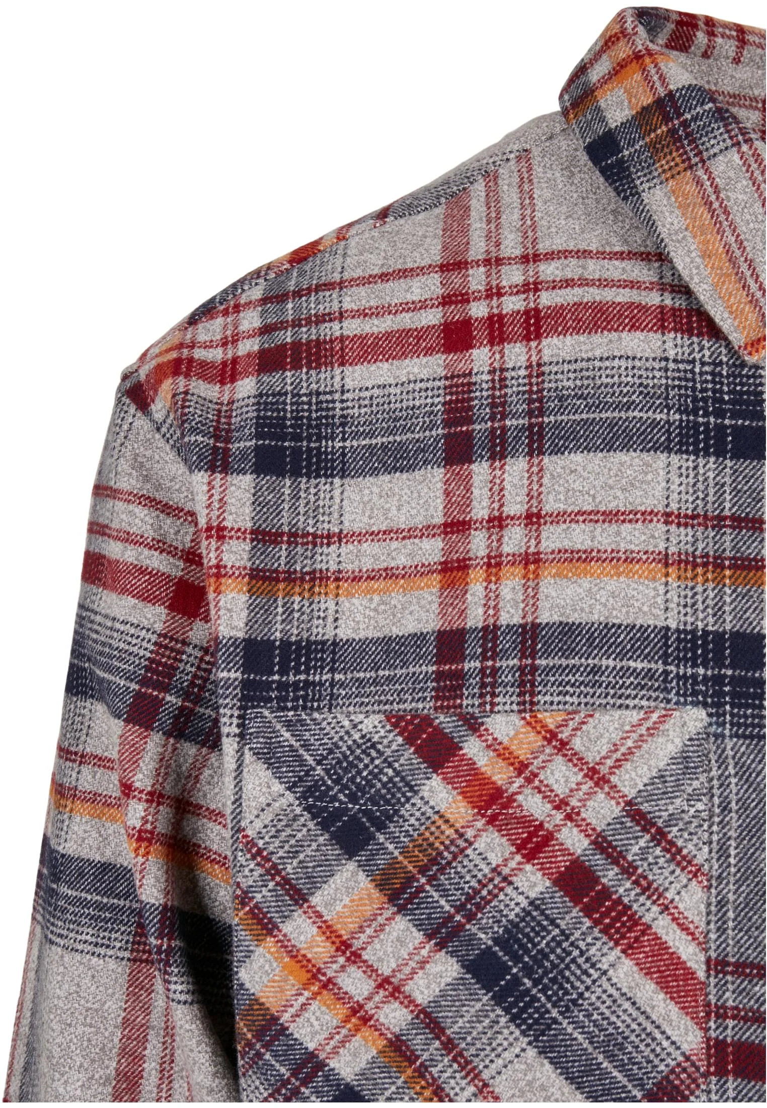 skwm-tb-TB4696_P8-00661 Heavy Curved Oversized Checked Shirt
